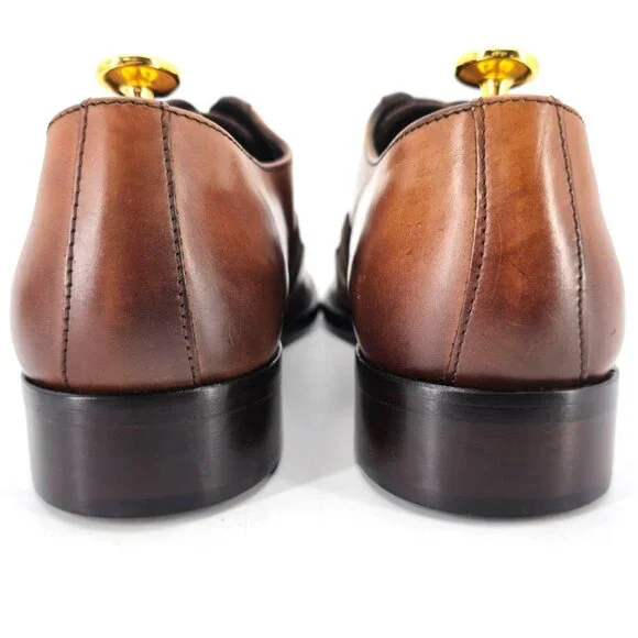 New Bruno Magli Italy Brown Leather Suede Wingtip Oxfords Mens 10M Dress Shoes - Picture 6 of 13